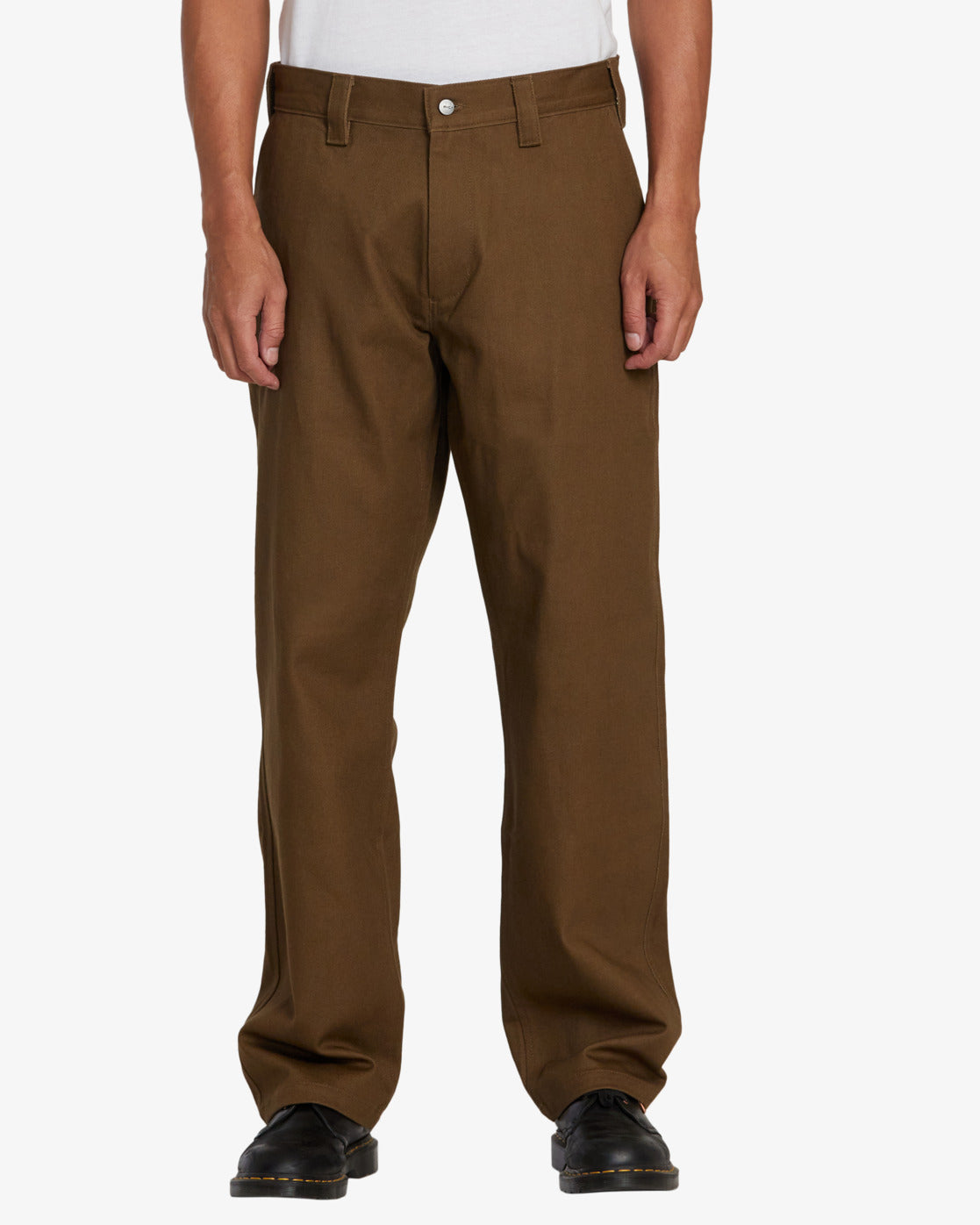 RVCA Americana Chino Pants in bombay brown from front