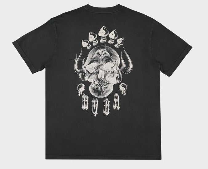 RVCA Benj All Seeing T-Shirt  in pirate black from rear