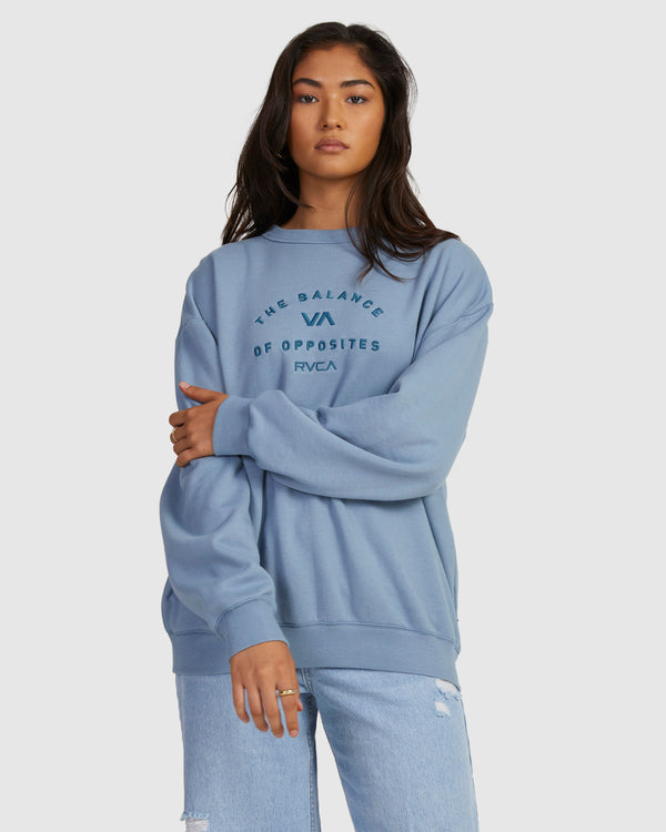 RVCA Bold RVCA Vintage Crew in ice blue