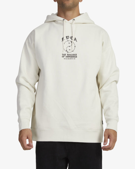 RVCA Lax Hoodie in bone from front