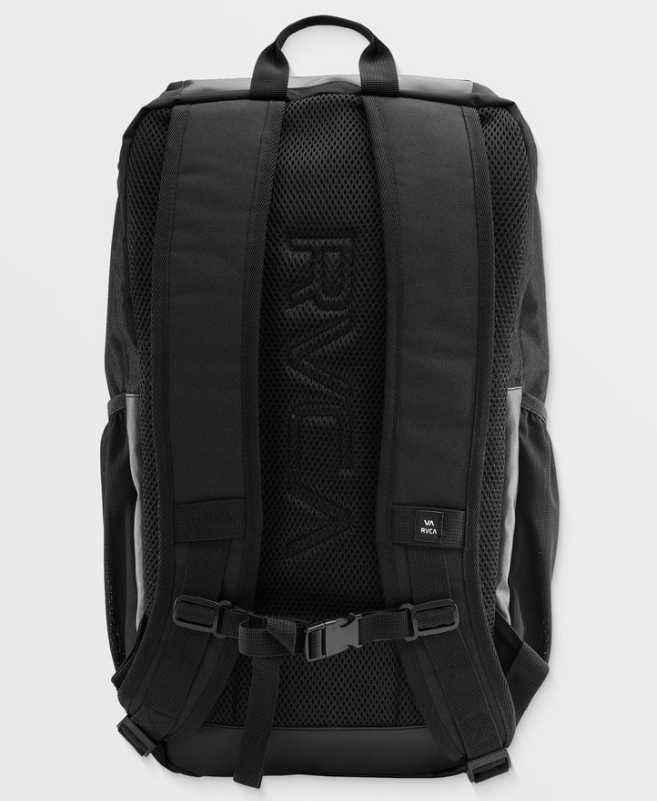 RVCA Pullguard Backpack in black from rear