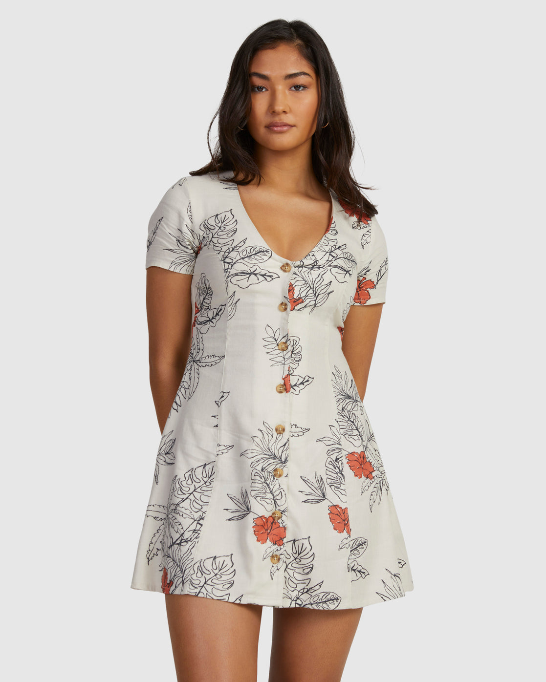 RVCA Tropicalsy Understated Women's Dress Bleached 