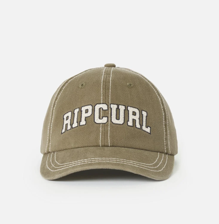 Rip Curl Campus Women's Cap in olive with large Rip Curl embroidered on the front