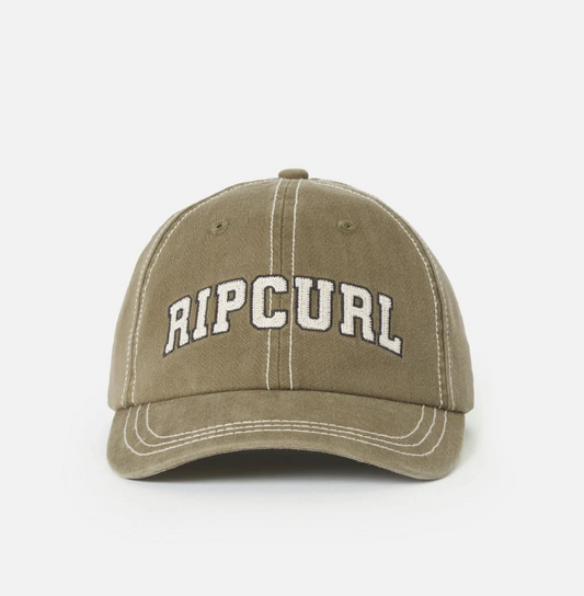 Rip Curl Campus Women's Cap in olive with large Rip Curl embroidered on the front