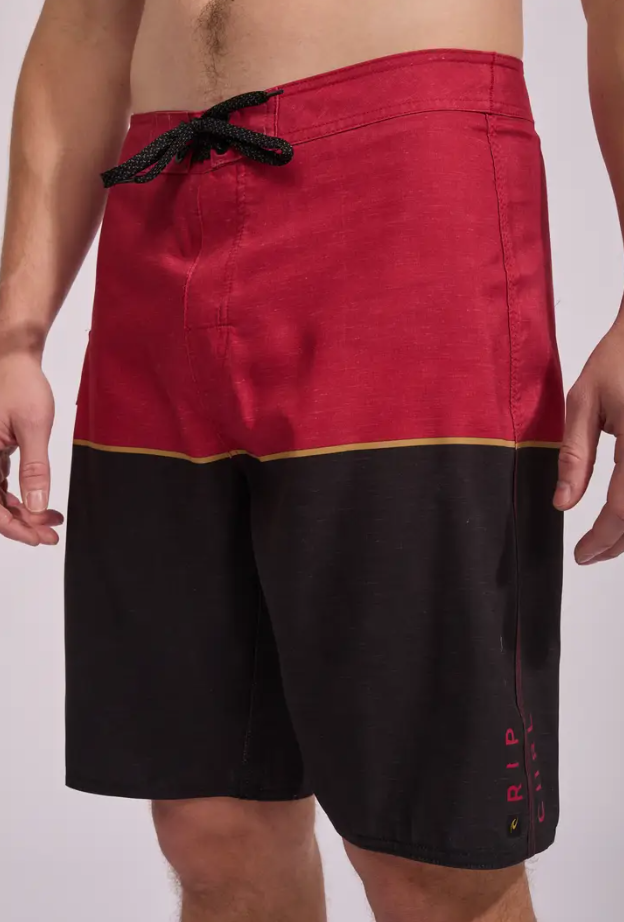 Rip Curl Dawn Patrol 21" Men's Boardshorts in red and black from the side