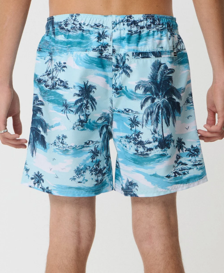 Rip Curl Dreamers 16" Men's Volley Shorts in blue colourway from back