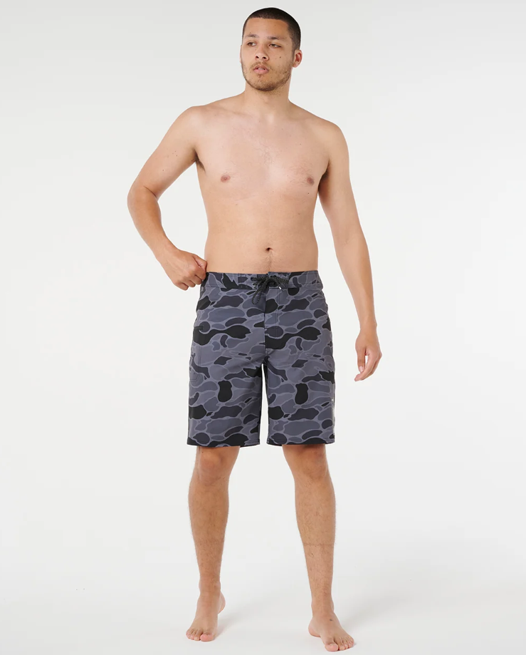 Rip Curl Mirage EWG Eddie Would Go 21" Boardshorts in camo n model from the front