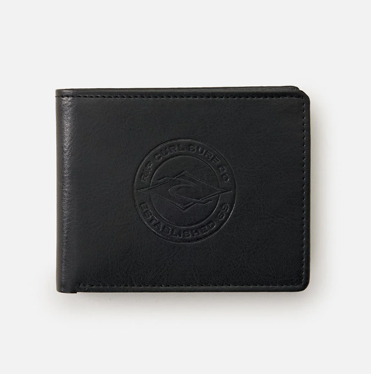 Rip Curl Stapler PU All Day Wallet in black from front