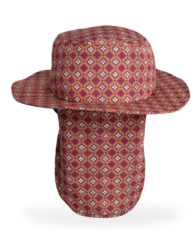 Roxy Aurora Surf Hat in dusty pink colourway from the back