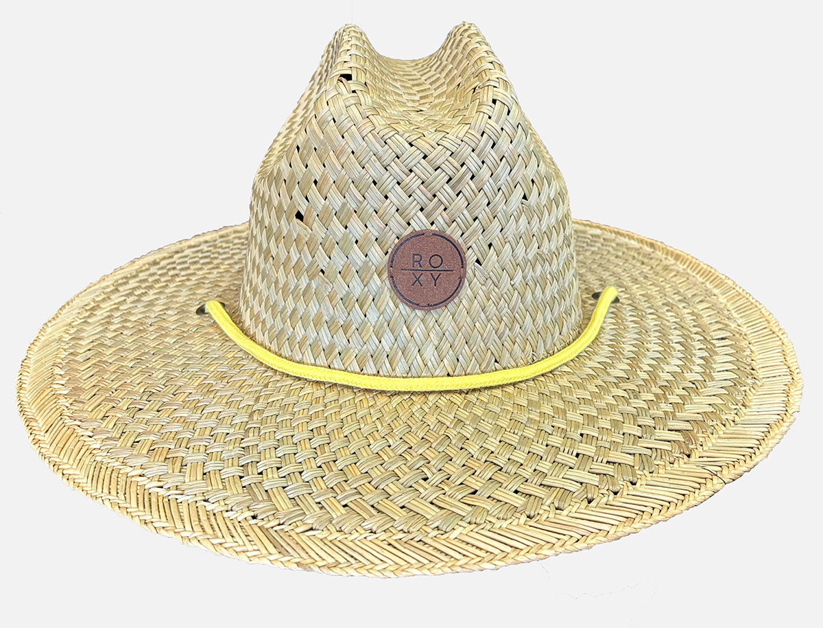 Roxy Sunshine On My Mind Straw Hat in color lemon drop