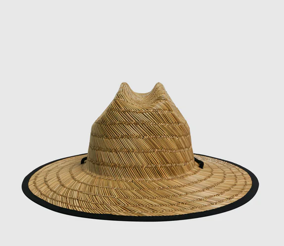 Roxy Tomboy 2 Straw Hat in natural and black back

