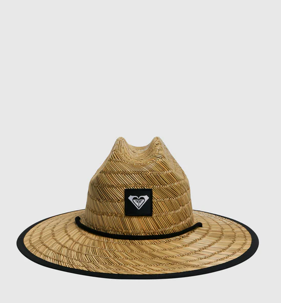 Roxy Tomboy 2 Straw Hat in natural and black front
