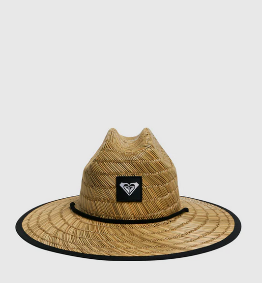 Roxy Tomboy 2 Straw Hat in natural and black front

