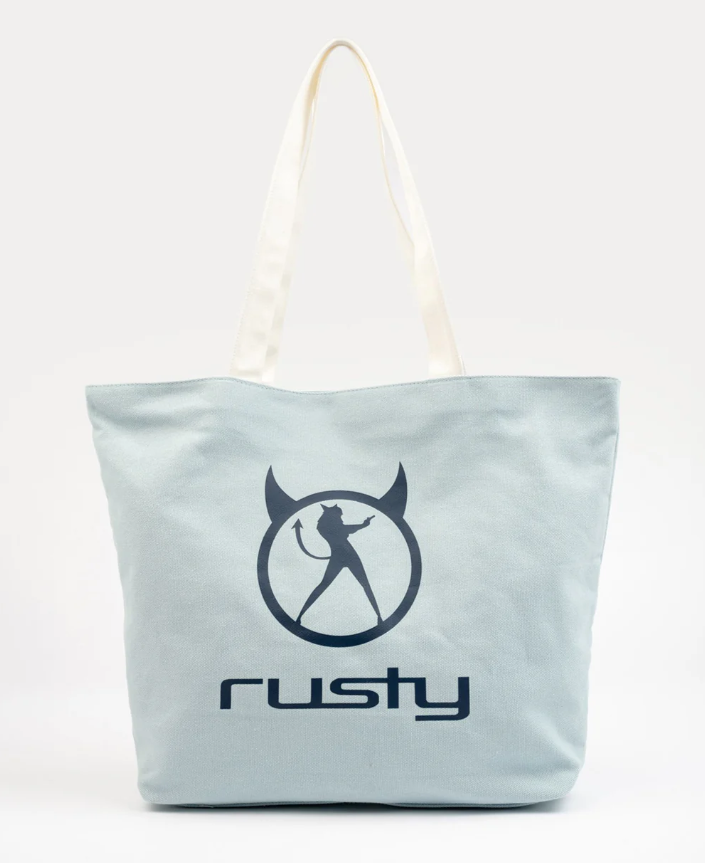 Rusty Essential Tote Bag in Retro Blue. front