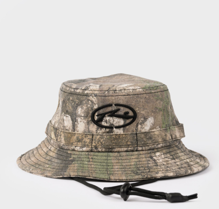 Rusty Realtree Bucket Hat in camo colourway from the front