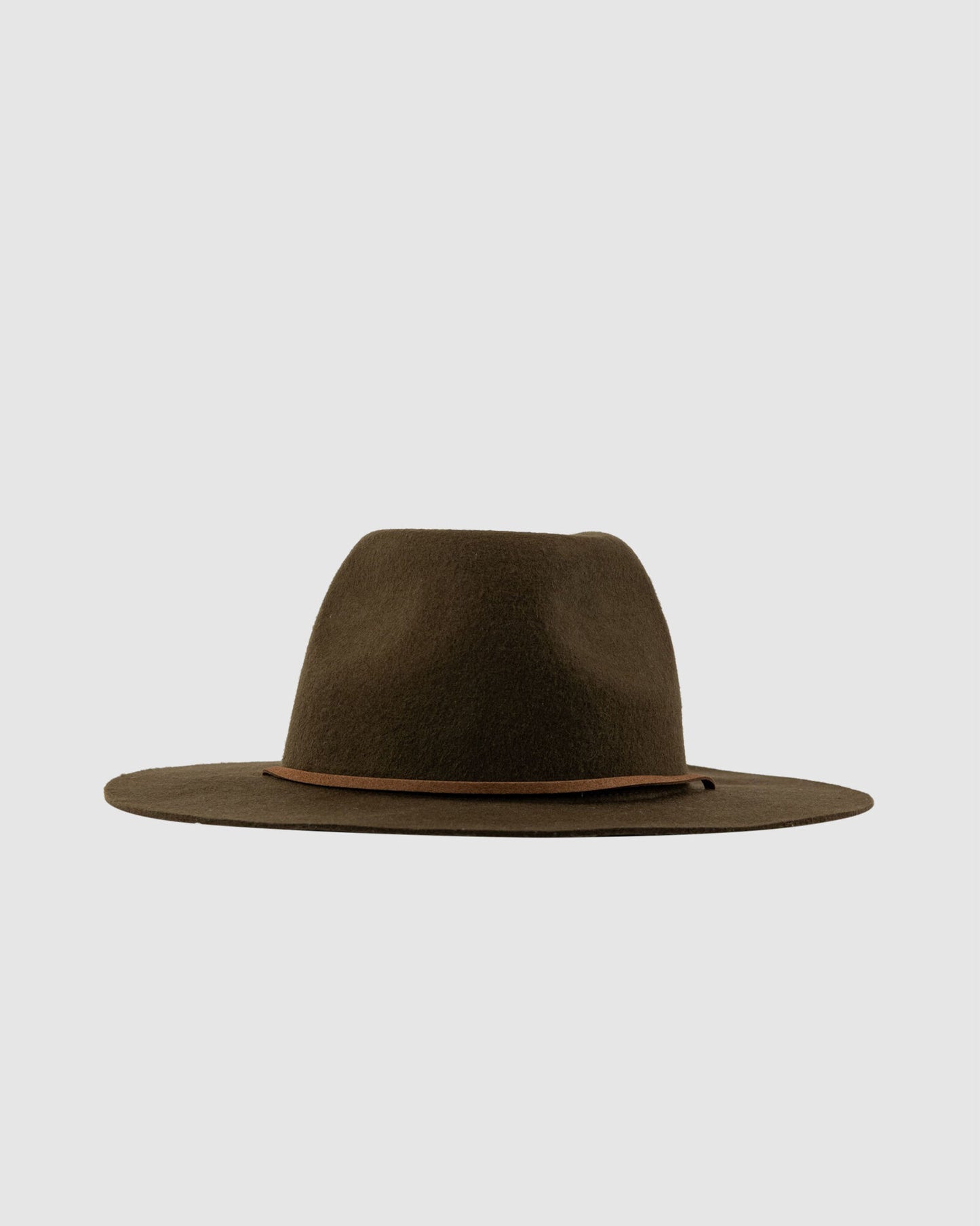 Rusty Troupe Felt Hat in gun green colourway