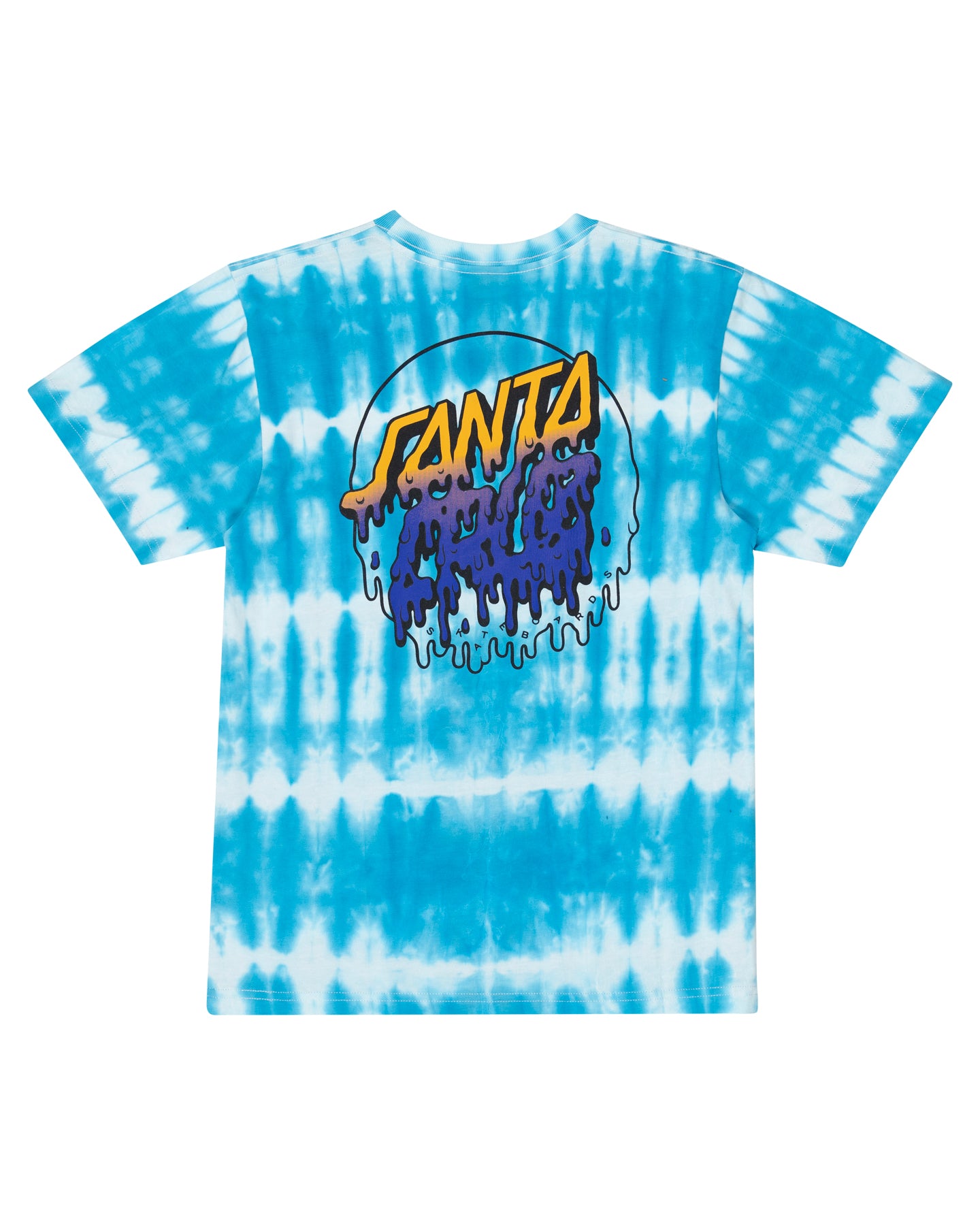 Santa Cruz Youth Rad Dot Hollow Tee in blue tie dye back view