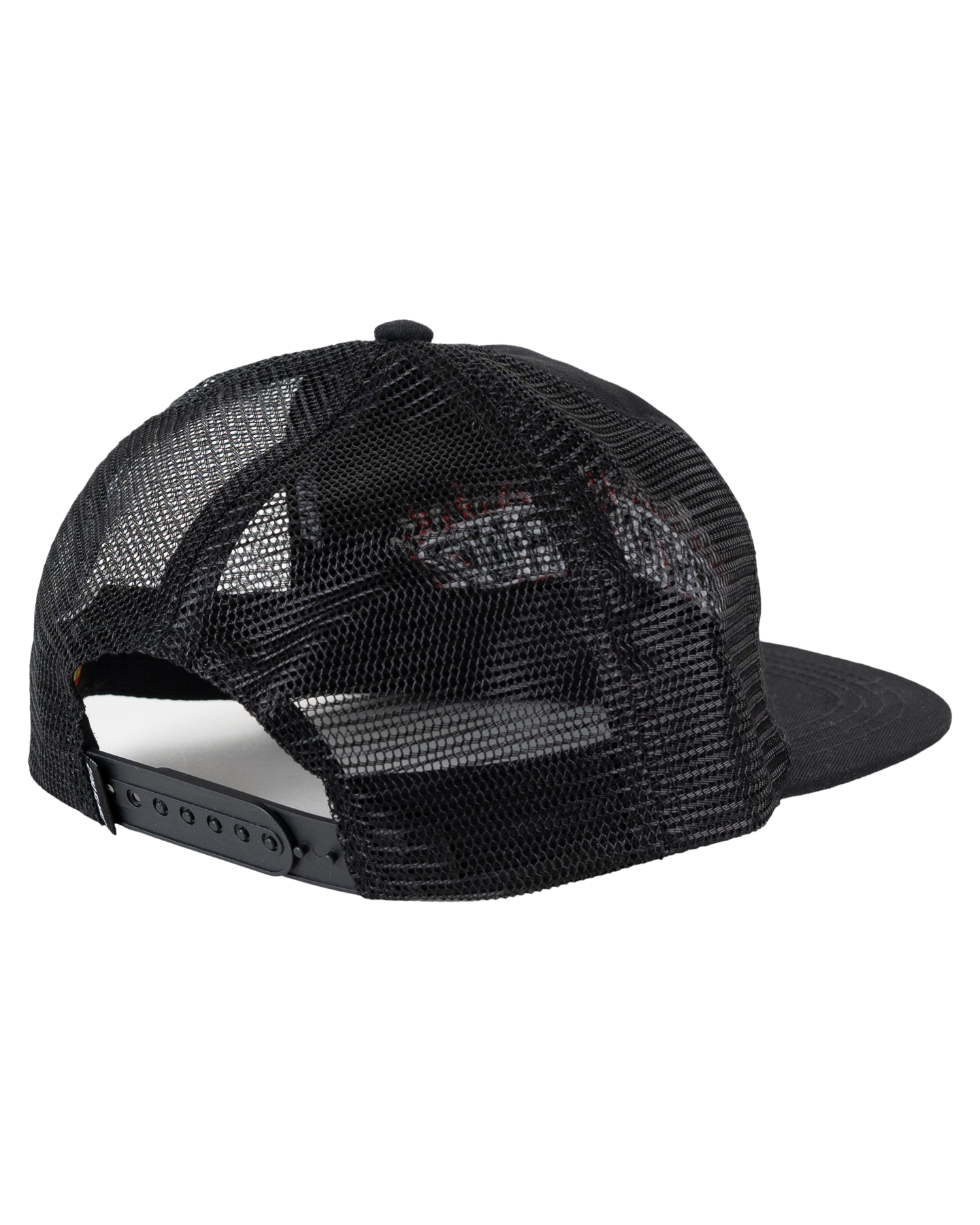Santa Cruz Flamed Collegiate Arch Boys Trucker Cap in black from rear