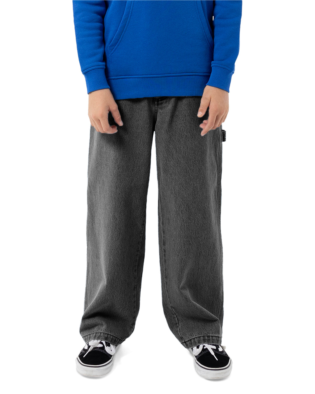 Santa Cruz Youth Dot Carpenter Baggy Jeans in carbon colour from front