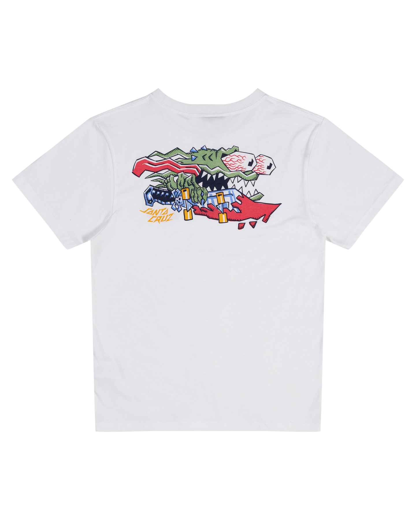 Santa Cruz Youth Meek Scratched Slasher T-Shirt in white from rear