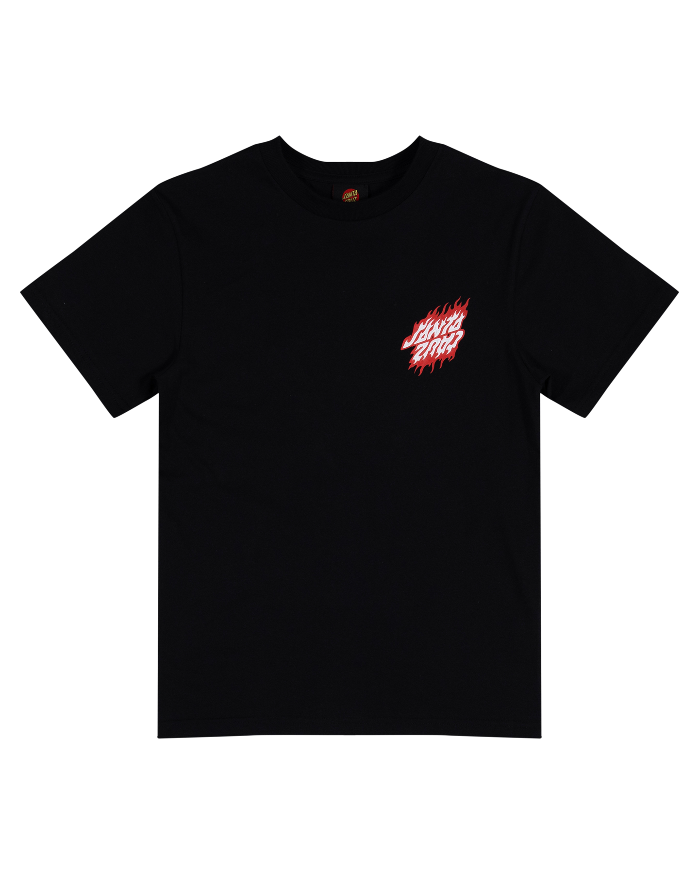 Santa Cruz Youth Flamed Dot Upside Down Youth T-Shirt in black from front