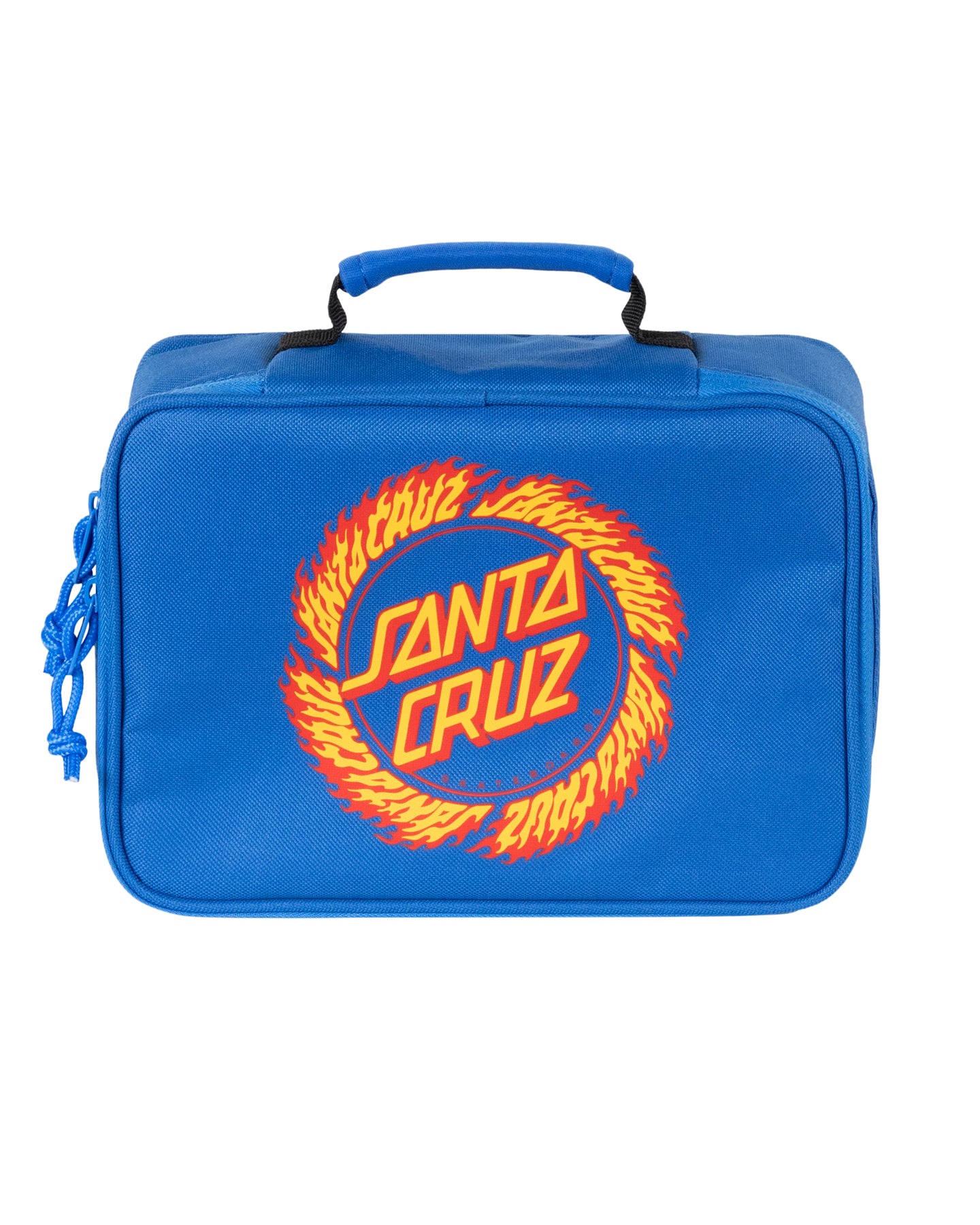 Blue bag with Santa Cruz logo on a white background