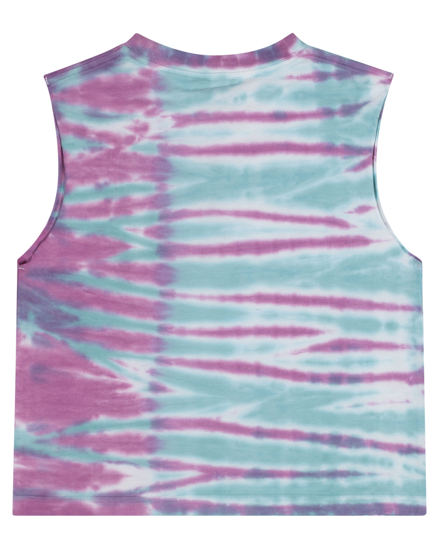 Santa Cruz Checker Block Front Girls Muscle in tie dye from rear