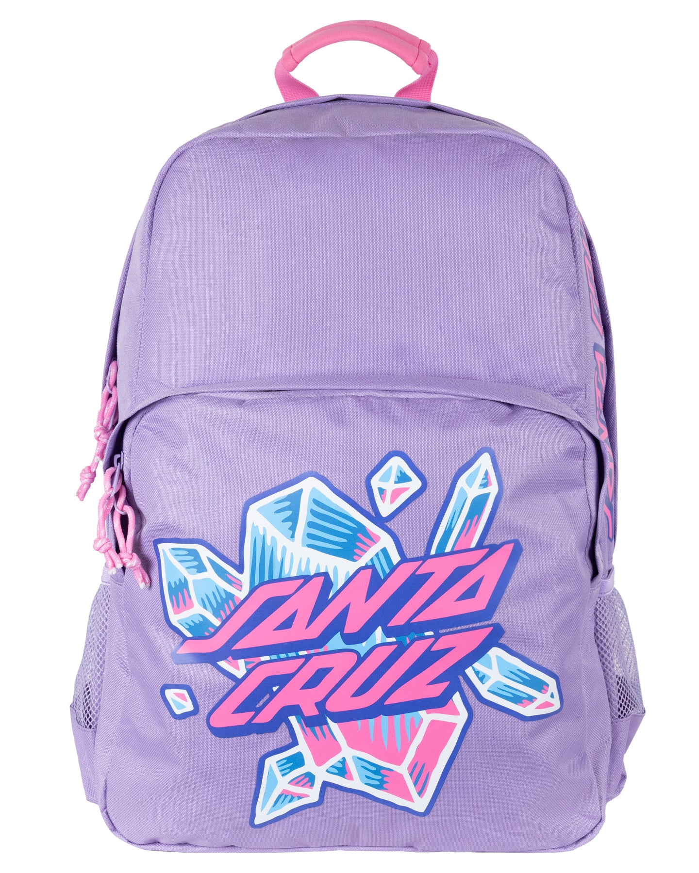 Santa Cruz Crystal Stack Backpack in lavendar from front