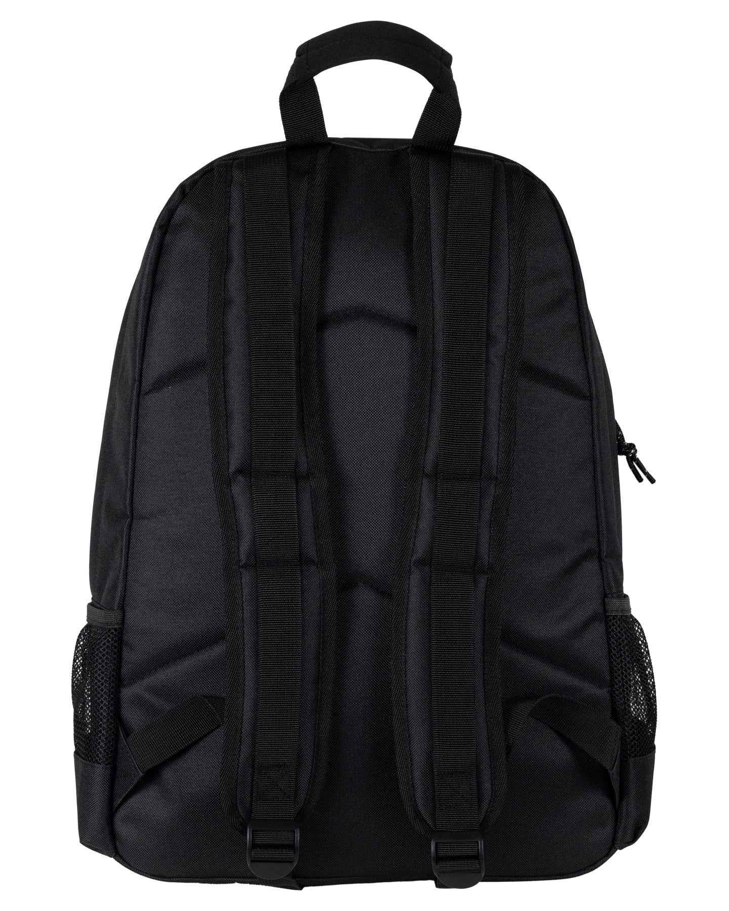 Black backpack on a white background