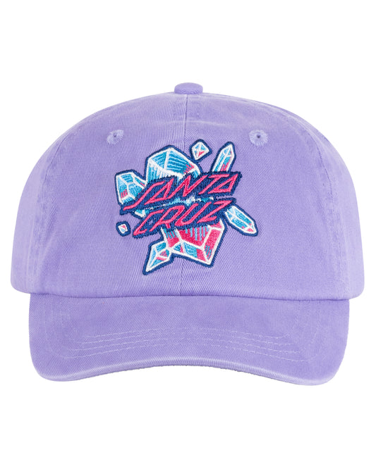 Purple cap with 'Santa Cruz' logo on a white background