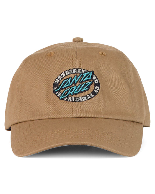 Santa Cruz MFG Dot Oval Dad Cap in taupe colourway