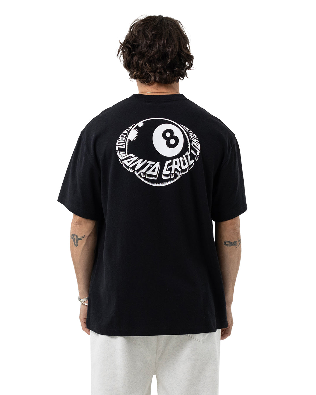 Santa Cruz Winkowski Eighth Planet Tee in black from rear