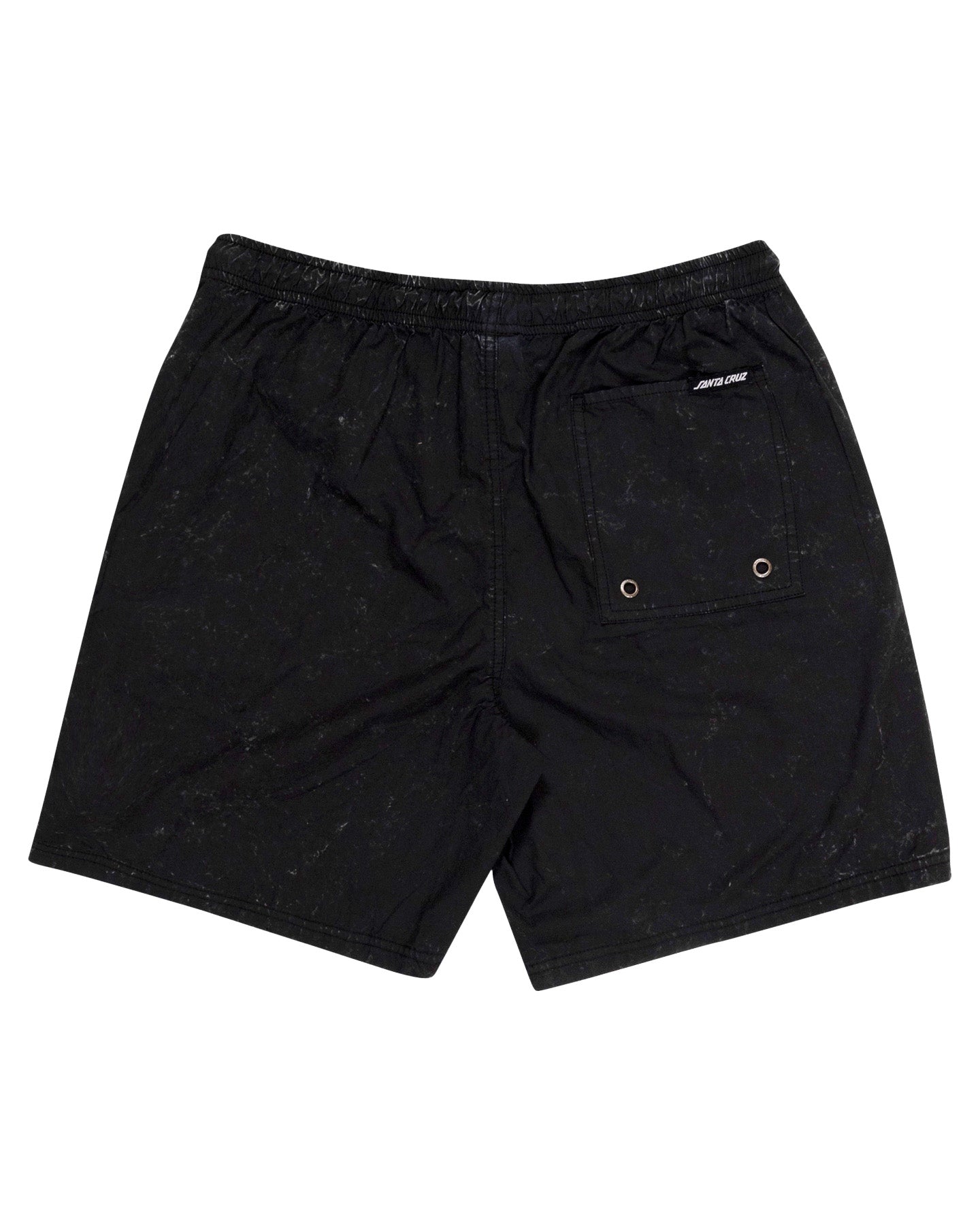 Santa Cruz Classic Dot Cruzier Beach Shorts in black from rear