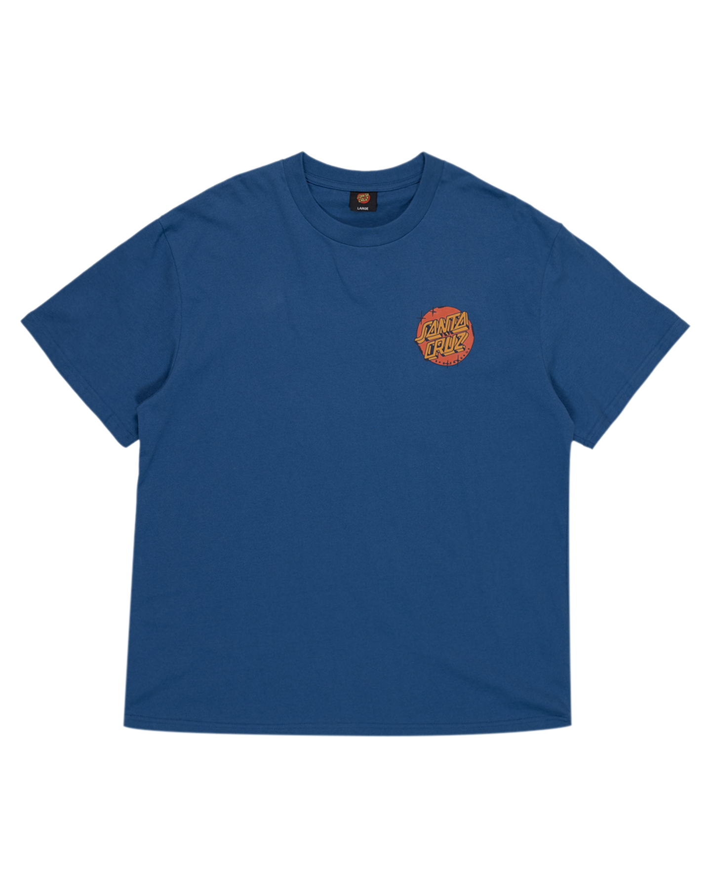 Santa Cruz Scrawl Brick Dot Mens T-Shirt  in blue from the front