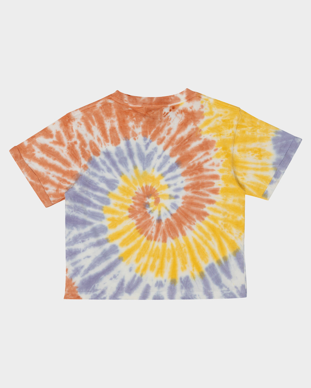 Santa Cruz Girls SC Tropic Pocket Tee in gold tie dye from rear