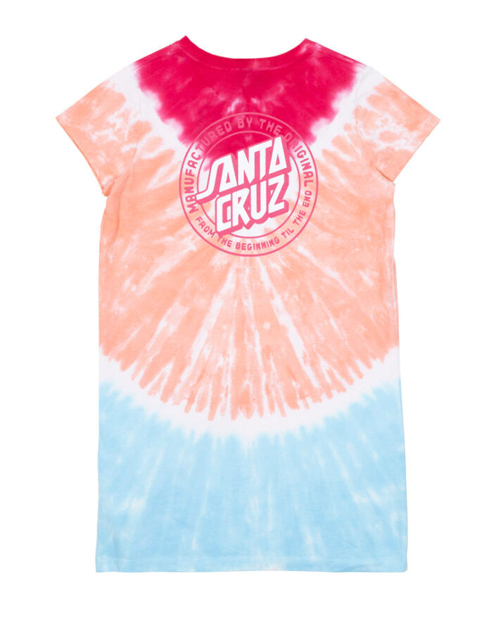 Santa Cruz MFG Dot Rewdux Tie Dye Girls Dress Sum23