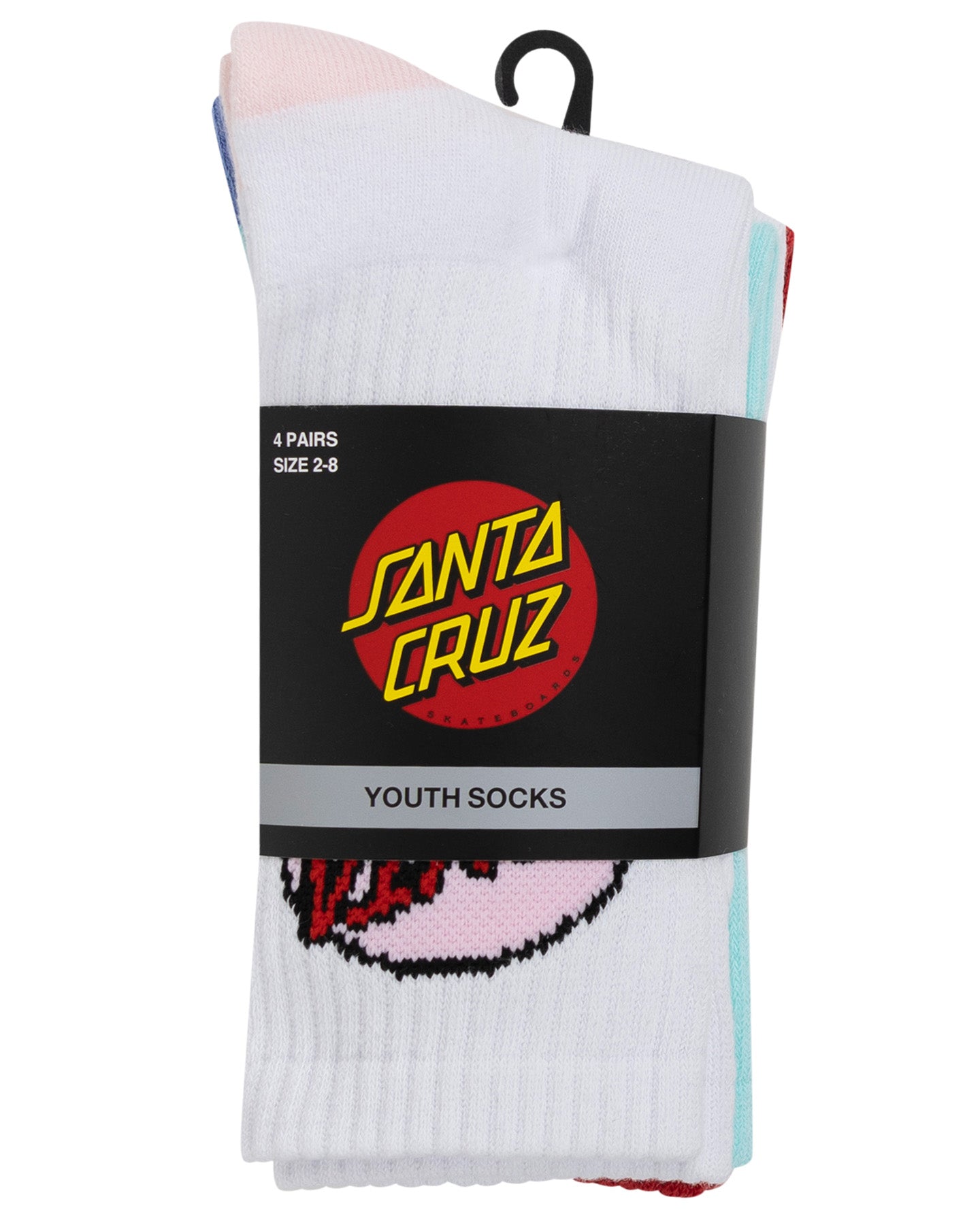 Santa Cruz Girls Other Dot Crew Sock (4 pack)