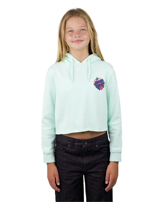 santa cruz floral paradise girls crop hood Mist 