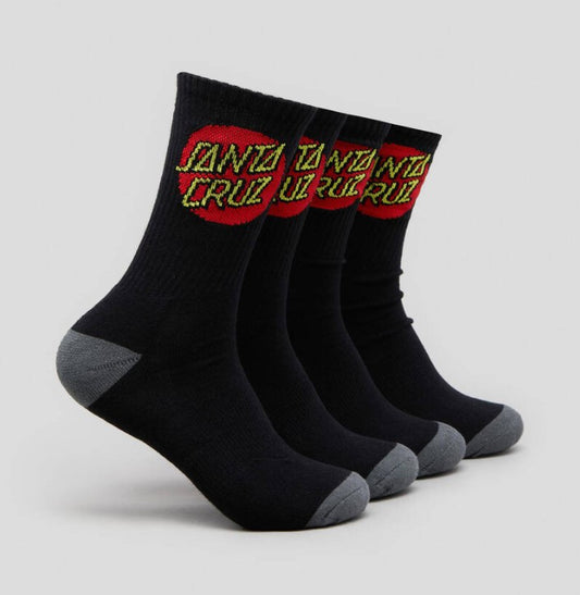Santa Cruz Classic Dot 4 Pack Crew Socks