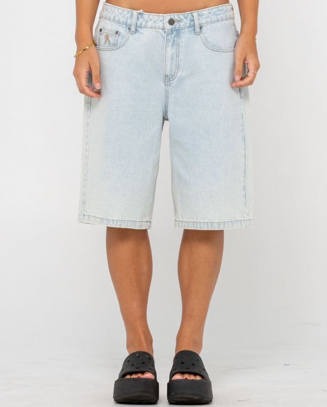 Rusty Bethany Baggy Low Rise Denim Shorts - Sum25