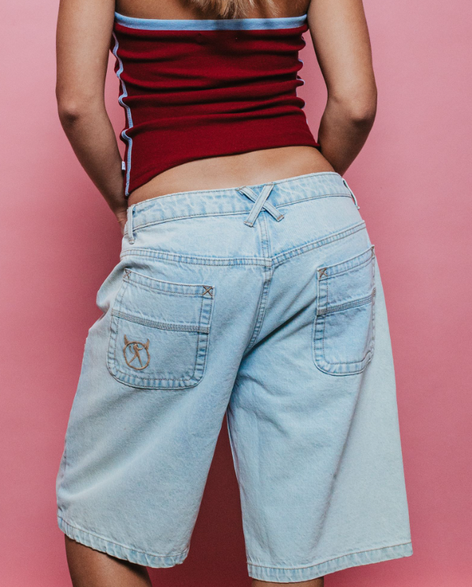 Rusty Bethany Baggy Low Rise Denim Shorts - Sum25