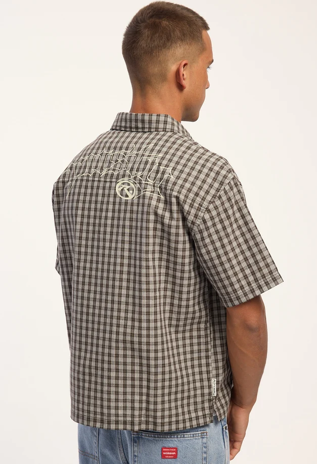 Rusty Anarchy Short Sleeve Shirt in savannah colourway from the rear