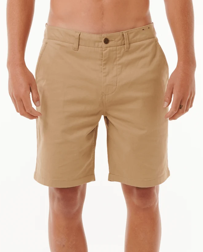 Rip Curl Classic Surf 19" Chino Shorts in khaki colourway from the front