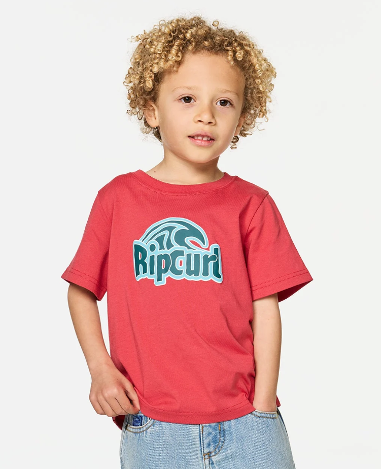 Rip Curl Paddle Out LWA Groms Tee in red  from front