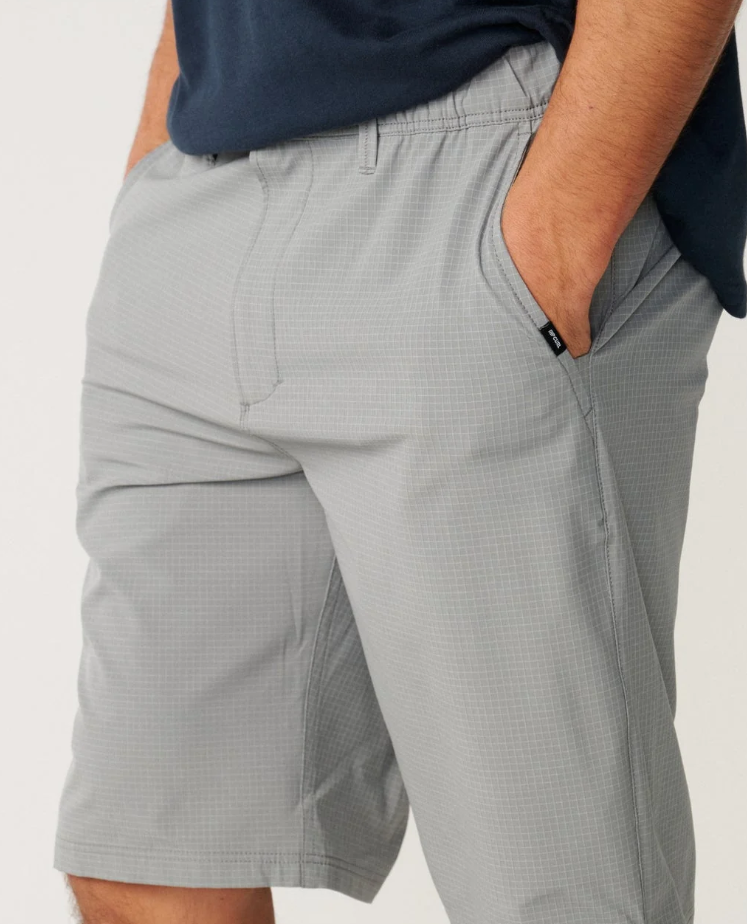 Rip Curl Boardwalk Phase 22" Shorts in steel grey from the side