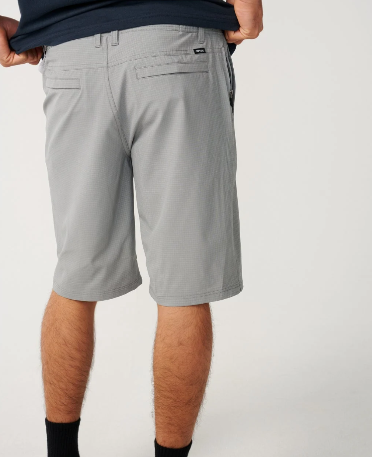 Rip Curl Boardwalk Phase 22" Shorts in steel grey from the back