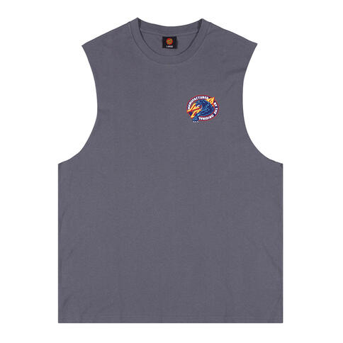 Santa Cruz Natas SC Panther Muscle Top in dark grey form the front flatlay
