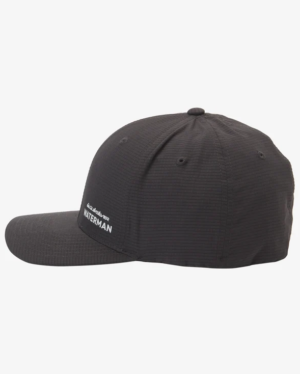 Quiksilver Brahsons Waterman Flexfit Cap in charcoal heather colourway from the side