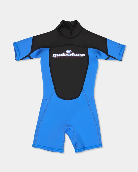 Quiksilver Prologue 1.5mm Toddler Springsuit Wetsuit in palace blue with black from the front