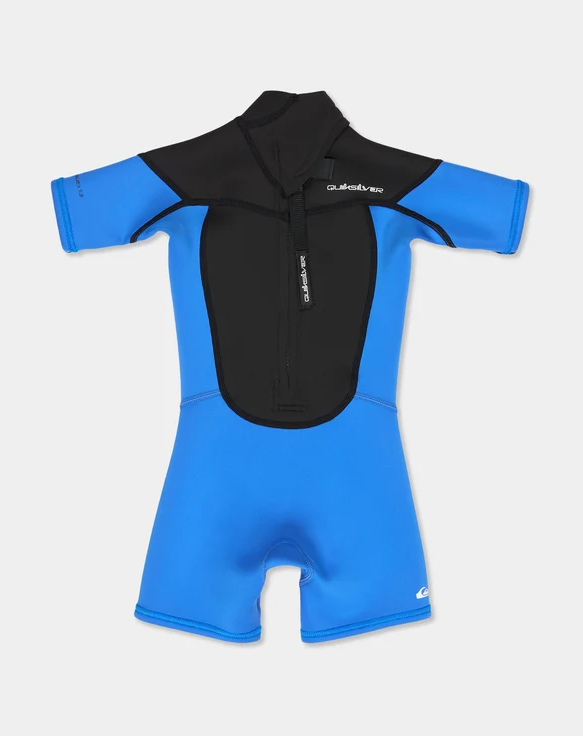 Quiksilver Prologue 1.5mm Toddler Springsuit Wetsuit in palace blue with black from the back